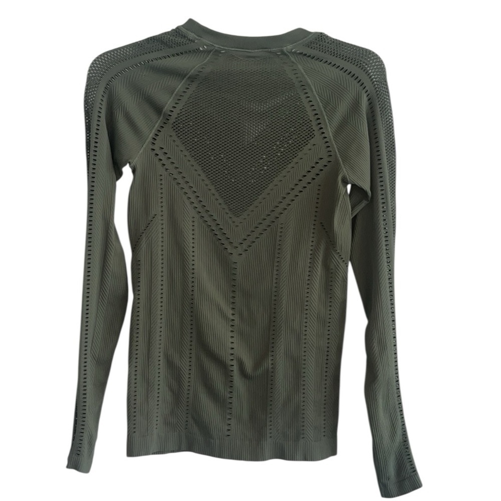 Athleta Oxygen Long Sleeve Top Olive Green Sz X-Small - Picture 4 of 9